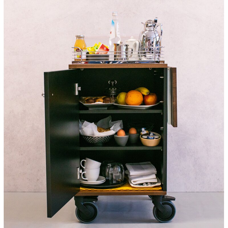 Mobile Coffee Cart Trolley Service Bar Cart Trolley Storage Accessories  Dining Room Sets Carrinho Auxiliar Hotel Furniture SQC